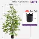 Tall Faux Plastic Silk Plants Large Artificial Bamboo Trees Indoor Outdoor Realistic Floor Plant Potted Fake Bamboo Tree for Home Living Room Office Front Porch Outside Patio Decor Housewarming Gift