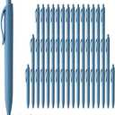 Deegtran 50 Pack Retractable Blue Ballpoint Pens, Medium Point, Smooth Ink, 1.0MM