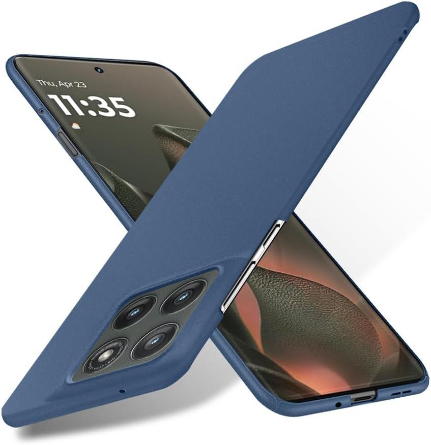 Bastmei for Motorola Moto Edge 2025 Case, Minimalist Phone Cases Extremely Light Ultra-Light Super Slim Thin Camera Protection Hard PC Cover for Motorola Edge 2025 Matt Case (Gravel Blue)