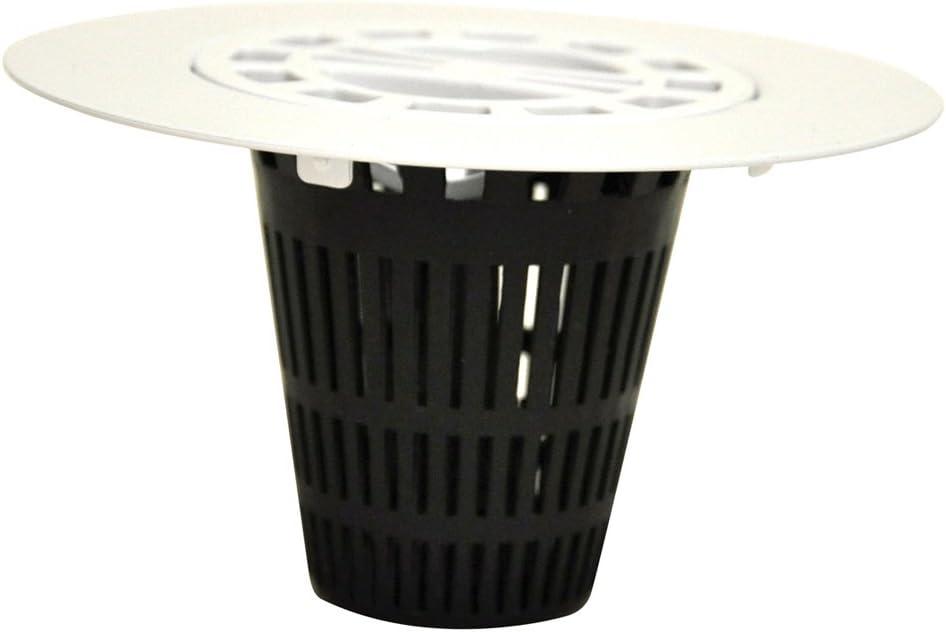 DANCO Hair Catcher for Stand-Alone Shower Drain Cover | 3-inch Shower Drain Openings | Strainer Snare | White (10533)