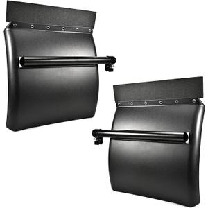 24" x 24" Quarter Fenders for Semi Truck, Plastic Quarter Fender, Tube Bracket Mounting Hardware Included Right Left, Plastic Quarter Fender