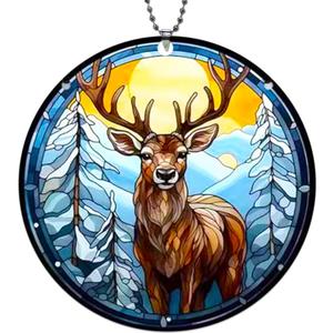 3 x Deer Christmas Ornaments 2026,Buck Hunter Reindeer Ornaments for Christmas Tree-Acrylic Hunting Ornament,Deer Gifts for Christmas Tree Decor