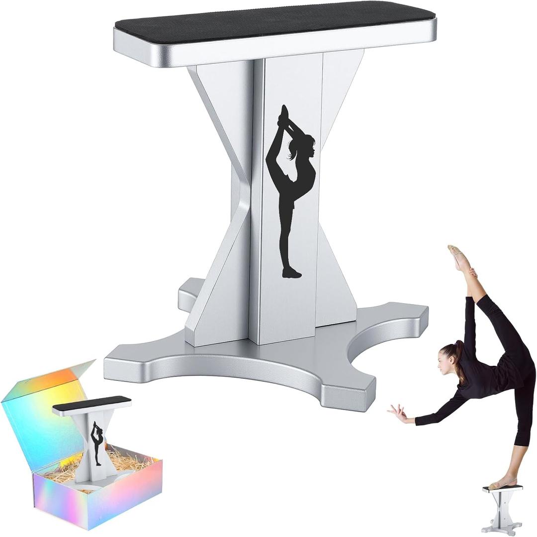 Cheerleading Balance Trainer 12.4 x 13.4 Inch Wooden Flyer Cheer Stand Cheerleading for Flexibility Core Strength Balance Stunt Training Equipment and Stability Improvement Gift Box Set Configuration