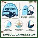 5 x Swimming Xmas Ornament 2025 - Wood Acrylic Christmas Medal Ornament for Swimmers - Pool Sports Gift for Athletes, Teens, Coaches, Boys & Girls