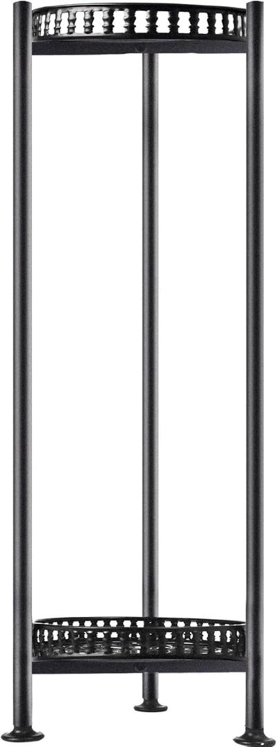 LUBORN Plant Stand Indoor Outdoor, 30'' Tall Plant Stands, 2 Tier Metal Planter Stand, Flower Stand Plant Pot Holder for Living Room, Corner, Deck