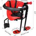 INNOLIFE Baby Bicycle Seat - Front Mounted Child Bike Seat with Handrail, Kids Bike Seat for Adult Bike