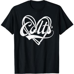 Colts Heart Name Vintage Retro Men Women Kids Girls T-Shirt, Size S