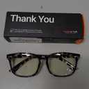 TIJN Blue Light Blocking Glasses for Women Men Clear Frame Square Nerd Eyeglasses Anti Blue Ray Computer Screen Glasses ((02)-leopard)