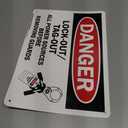 SmartSign Danger - Lock-Out/Tag-Out All Power Sources Before Removing Guards Sign | 10" x 14" Plastic