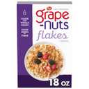 Grape Nuts Flakes Breakfast Cereal, Crispy Whole Wheat and Barley Cereal, Great for Yogurts, Parfaits, and Homemade Snacks, 18 OZ Box (EXP 11/04/26)