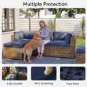 Aoxun 11pcs Patio Cushion Covers Replacement, Waterproof Outdoor Furniture Cushion Covers with Zipper and Non-Slip Bottom, Patio Sofa Couch 3 Sizes for Patio Sectional, Covers Only (Navy)