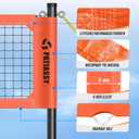 Professional Heavy Duty Volleyball Net Set for Backyard & Beach, Outdoor Net System with Steel Anti-Sag Winch, 32FT Reinforced Net, Height Adjustable Rust-Resistant Aluminum Poles, Portable Carry Bag