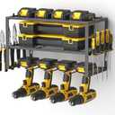 Spacecare Power Tool Organizer- Power Drill Tool Holder- Heavy Duty Tool Shelf & 1 Pack 3 Layers Tool Rack Cordless Drill Holder- Floating Tool Shelf Wall Mounted Tool Storage Rack for 4 Drill Holders
