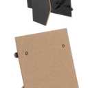 Easel Back, Picture Frame Back Stand, Replacement Picture Frame Board with Metal Hinges Strap - Fitting for (6" DIY Photo Board - Art - Tile - Wall) 2 Pcs & Black