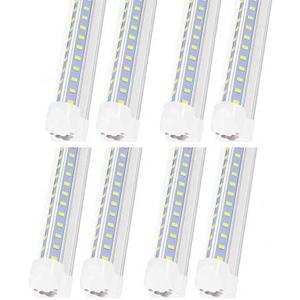 Led Shop Lights,Led Shop Lights 4FT 50W 6500K 7000LM Clear White,Shop Light 4FT 110V Linkable Integrated V-Shape for Shop Garage,Warehouse,Workbench and Workshop Commercial Bay Lighting(8-Pack)