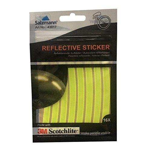 Salzmann Reflective Stickers - Soft Stickers for Backpacks, Bikes, Helmets, Strollers, etc. - Made with 3M Reflective Material, Set of 3