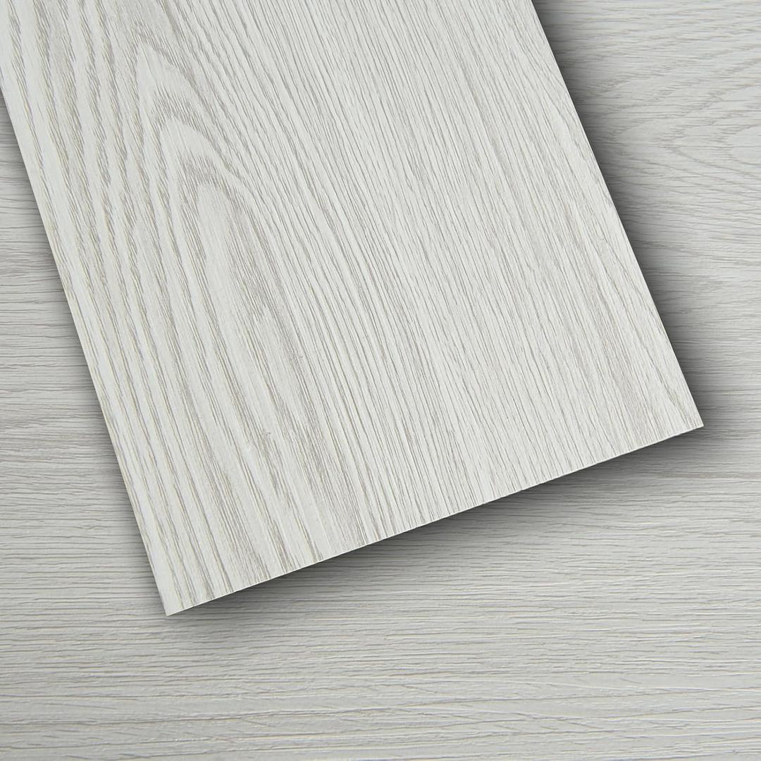 Art3d Peel and Stick Floor Tile Vinyl Wood Plank 36-Pack 54 Sq.Ft, White-ash, Rigid Surface Hard Core Easy DIY Self-Adhesive Flooring, 36 x 6 x 0.1 inches