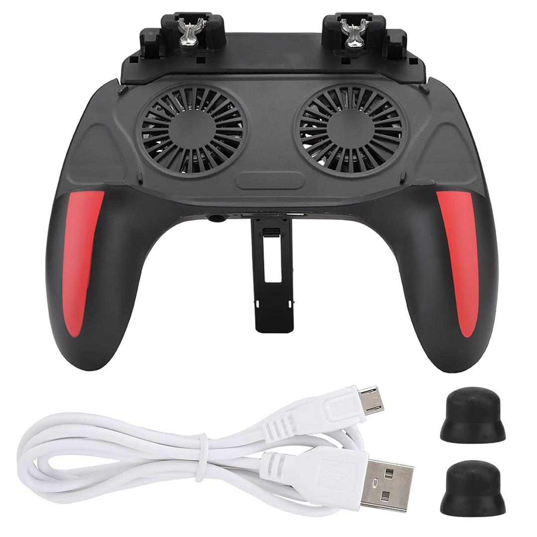MUNEFE Mobile Game Controller, Portable Game Handle with Dual Cooling Fans, Smartphone Game Controller Gamepad for 4.7 To 6.5Inch Phones