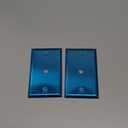 BESTTEN 2 Pack 1-Gang 0.406” Hole Metal Wall Plate with Ｗhite or Clear Plastic Film for Telephone/ Cable, Anti-Corrosion Stainless Steel Wallplate, Standard Size, Brushed Finish