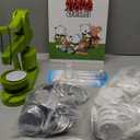 Button Maker Machine 58mm - (3rd Gen) Installation-Free 58mm(2.25in) DIY Pin Badge Button Maker Press Machine Badge Punch Press with Free 100pcs Button Parts&Pictures&Circle Cutter&Magic Book