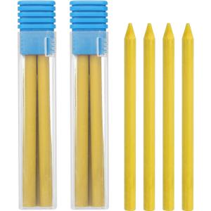 PATIKIL 12Pcs 5.6mm 2B Carpenter Pencil Lead Refills, Solid Dry Pencil Refills Break Resistant Lead Refill for Mechanical Carpenter Pencil Construction Pencils Art Drafting, Yellow
