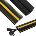 Floor Cord Cover 20ft Heavy Duty Pvc Floor Cable Protector Electric Cord Hider Cable Management Floor Strip Extension Cord Covers Cable Raceway For Wires On Floor Inner Channel 1.36" w x 0.43" h