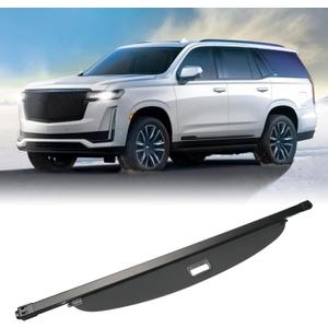 Retractable Cargo Cover Fit 2021-2025 Cadillac Escalade/Chevy Suburban/Tahoe/GMC Yukon XL Rear Storage Waterproof Cargo Cover Luggage Security Shield Shade