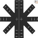 2 pcs 24x13.5 Gable Plate Pergola Truss Roof Plate Connector Heavy Duty 12 Pitch Powder Coated Black