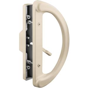 Prime-Line C 1343 Mortise Style Sliding Patio Door Handle Set - Replace Old or Damaged Door Handles Quickly and Easily Tan Diecast, Non-Keyed, Fits 3-15/16 Hole Spacing (Single Pack)