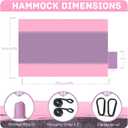 Camping Hammock Lightweight, Portable Hammocks Parachute Hammock with Two Tree Straps, Single or Double Travel Swing Nylon Camp Hammocks, Outdoor Essentials for Beach Backpacking Hiking, Pink Purple