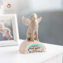Storieme Loss of Dog Sympathy Gift: Hand-Painted Rainbow Bridge Pet Memorial Figurine Gifts for Dog Mom Lover - Healing Decor Until We Meet Again (Medium)