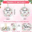 Suzile Employee Christmas Ornaments Coworker Thank You Gifts Bulk May You Be Proud Ornament Keepsake Ceramic Hanging Plaque Xmas Appreciation Gifts for Teacher Volunteer(30 Sets,Appreciation)