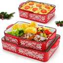 Eorbow Ceramic Baking Dish Set 2 Pack, Non-stick Deep Casserole Pans for Oven, Microwave & Dishwasher, Rectangular Lasagna Bakeware with Heat-Resistant Handles, 2 Sizes ( 12.8, 9.5 Inch) for Holiday Cooking Cake Pasta