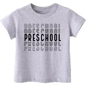 Toddler Kids First Day of Preschool Shirt Pre K Shirts for Girls Boys Hello Prek Tshirt Back to School Cotton Tee 2T 3T 4T