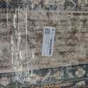 RELEANY Washable Area Rug, 8'x10', Brick/Brown/Green
