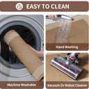 Kitchen Mats for Floor, Super Absorbent Kitchen Rugs Non Slip Washable, Soft Braided Kitchen Runner Rug, Standing Mat Kitchen Sink Mat, Easy to Clean, Brown 17x59