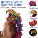 41.7in Giant 3D Printed Snake Realistic Large Toy Snake Figurine, Flexible Snake Model with Noctilucent Movable Teeth for Large 3D Printed Animals Collectors, Stress Relief Fidget Toy