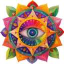 Mys Aurora Mandala Evil Eye Wooden Puzzles for Adults - Spiritual Design for Meditation & Home Decor - Family Game Gift Idea - 200 Piece Jigsaw Puzzle, 11.2'' x 10.8''