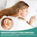 100 Pairs Orange Foam Ear Plugs - 33dB NRR Highest Protection, Soft & Comfortable Noise Canceling Earplugs for Sleeping, Work, Snoring, Construction, Loud Noise