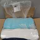 4 Inch Memory Foam Dual-Layer Mattress Topper Queen Size - 2Inch 1000GSM Quilted Pillow Top with Down-Alternative + 2Inch 5-Zone Egg Crate Memory Foam, Cooling & BreathableQueen,60"x80" (Blue)