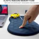 Road Mouse Pad for Car Mouse with Wrist Rest, Ergonomic Mousepad for Wrist Pain Relief with Wrist Support, 12L x 8W inches
