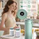 Portable Breast Milk Cooler, 24H 360 Cooling, Digital Temp Display, 22oz Capacity with 2 BPA-Free Bottles, CPC Certified for Outdoor Travel & Commute