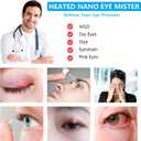 Heated Nano Eye Mist Sprayer,Portable Eye Mister with Warm Compress Moist Heat for Relief Dry Eyes and Stye,Eye Drops Tool,Rechargeable Electric Eye Steamer for Eyelid,Eye Skin SPA