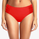 Tempt Me Women Bikini Bottoms Mid Waist Bathing Suit Swimsuit Ruched Swim Bottom XL