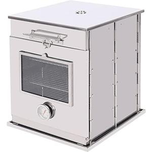 REDCAMP 14"H Foldable Camping Oven with 3 Tier Grill, Stainless Steel Portable Camping Stove for Baking Cinnamon Rolls, Breads and Muffins with Wood Burning Fire,Propane Stoves,Campers,Baking BBQ