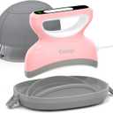 Calogy Hat Press Heat Machine for Caps, Mini Portable Hat Heat Press with Timer, Max 410,Precision Temp Control 5, Fast & Evenly Heating Curved Plate 2.76 * 6.3in for 6 1/2-8 hat21-26 GirthPink