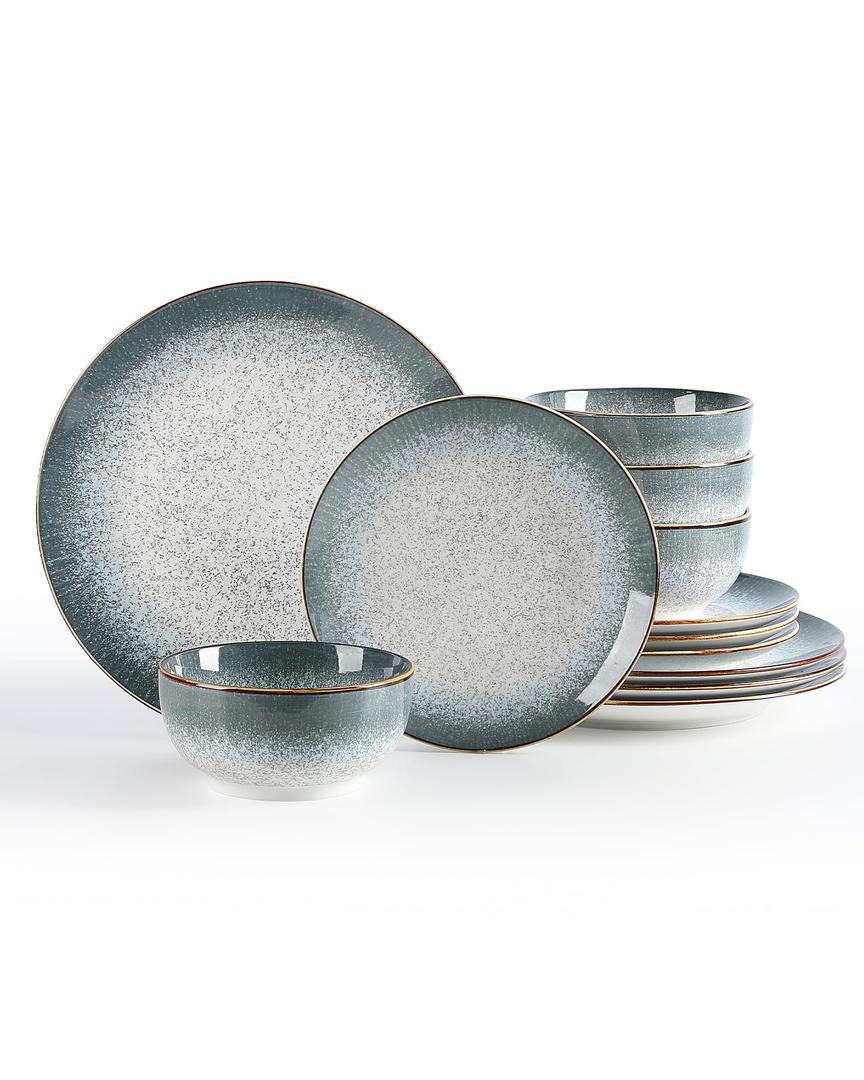 Sweejar 24 Piece Dinnerware Sets for 8, Porcelain Plates and Bowls Set for Kitchen, Housewaring Gift, Chip and Scratch Resistant, Easy Cleaning Dishes Set, Stack Compactly Dishware, LightGray
