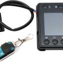 12V/24V LCD Thermostat Controller with Remote(Without Battery) for Diesel Air Parking Heater, Universal Heater Switch Replacement