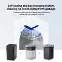 Airdeer Automatic Trash Can, 4 Gallon Self Sealing and Self-Changing Smart Trash Can Motion Sensor, Touchless Garbage can with lid for Kitchen Bathroom Bedroom, 6 Refill Rings(A1, Black)