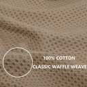 Homaxy 100% Cotton Waffle Weave Kitchen Dish Cloths, Ultra Soft Absorbent Quick Drying Dish Towels, 12 x 12 Inches, 6-Pack, Tan